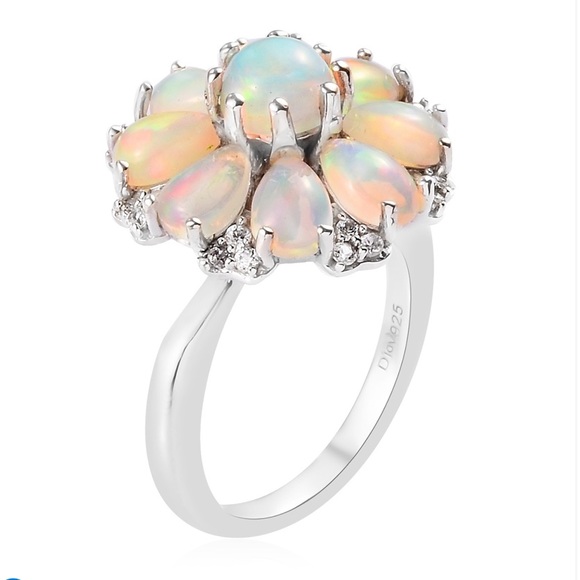 🌸Ethiopian Opal Cluster Ring🌸 - Picture 10 of 14
